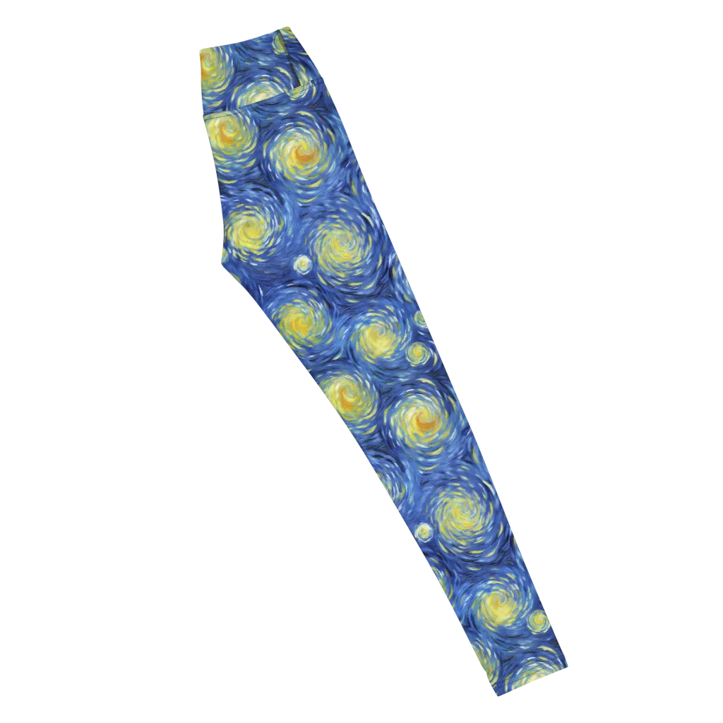 Celestial Whirl on Yoga Leggings — Right