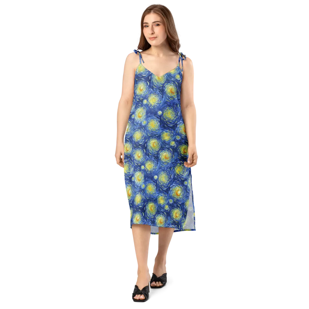 Celestial Whirl on Slip Dress — Front
