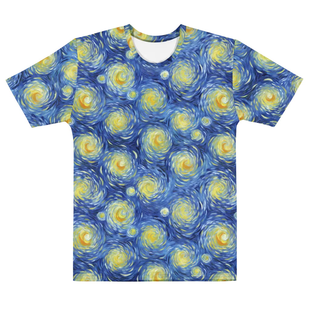 Celestial Whirl on Men's Cotton Crew Neck T-Shirt — Front