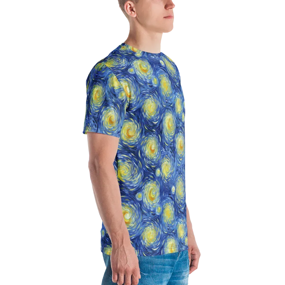 Celestial Whirl on Men's Crew Neck T-Shirt — Right
