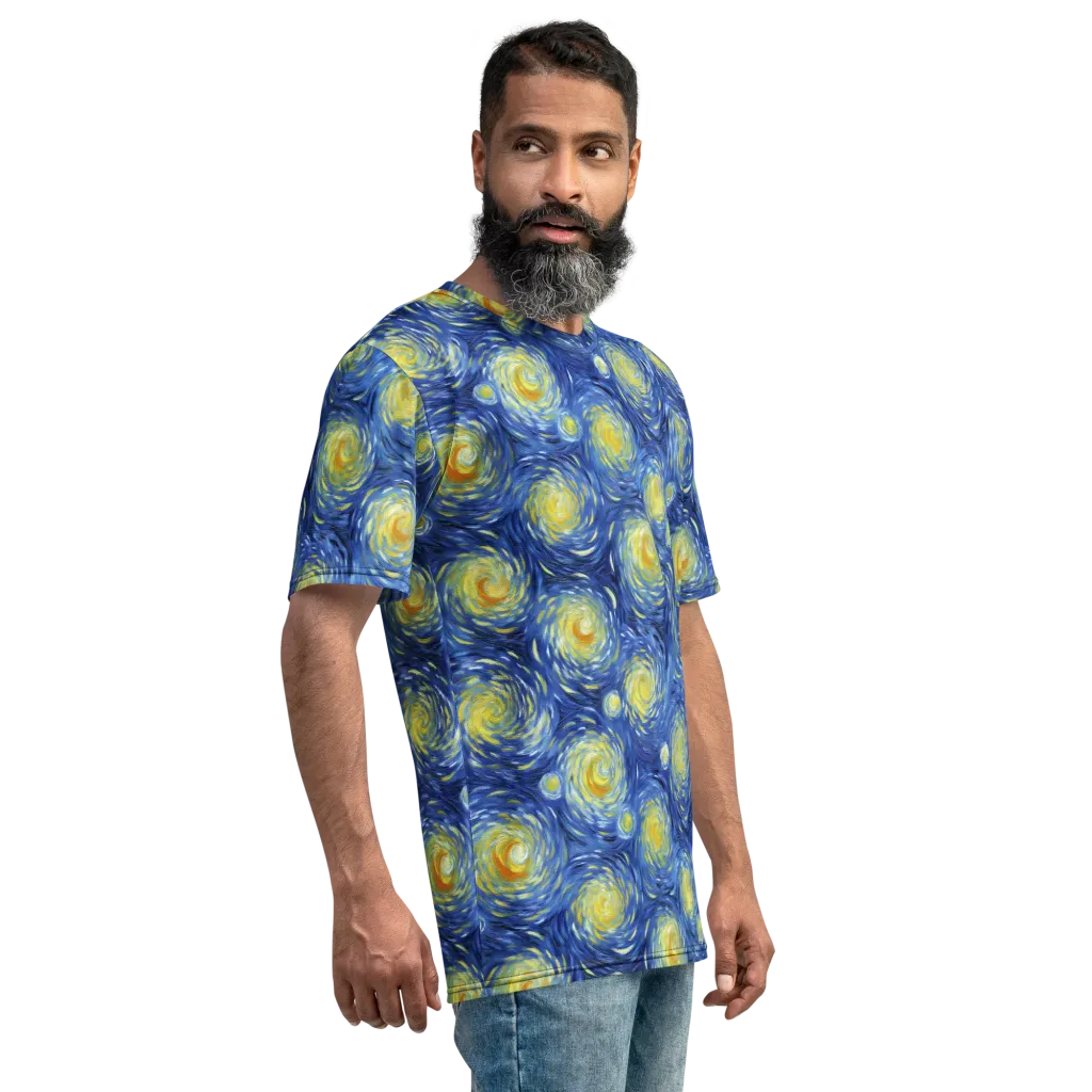 Celestial Whirl on Men's Crew Neck T-Shirt — Right