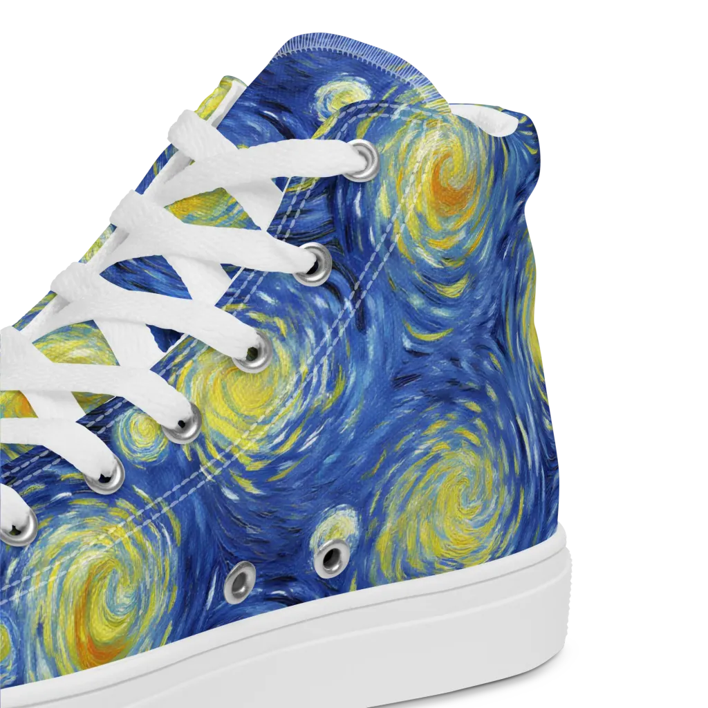 Celestial Whirl on Men's High Top Canvas Shoes — Product details 2