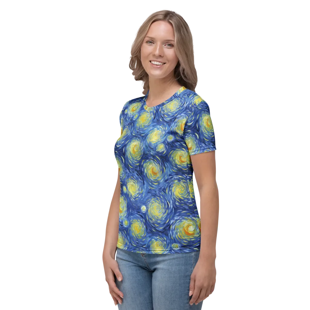 Celestial Whirl on Women's Crew Neck T-Shirt — Left