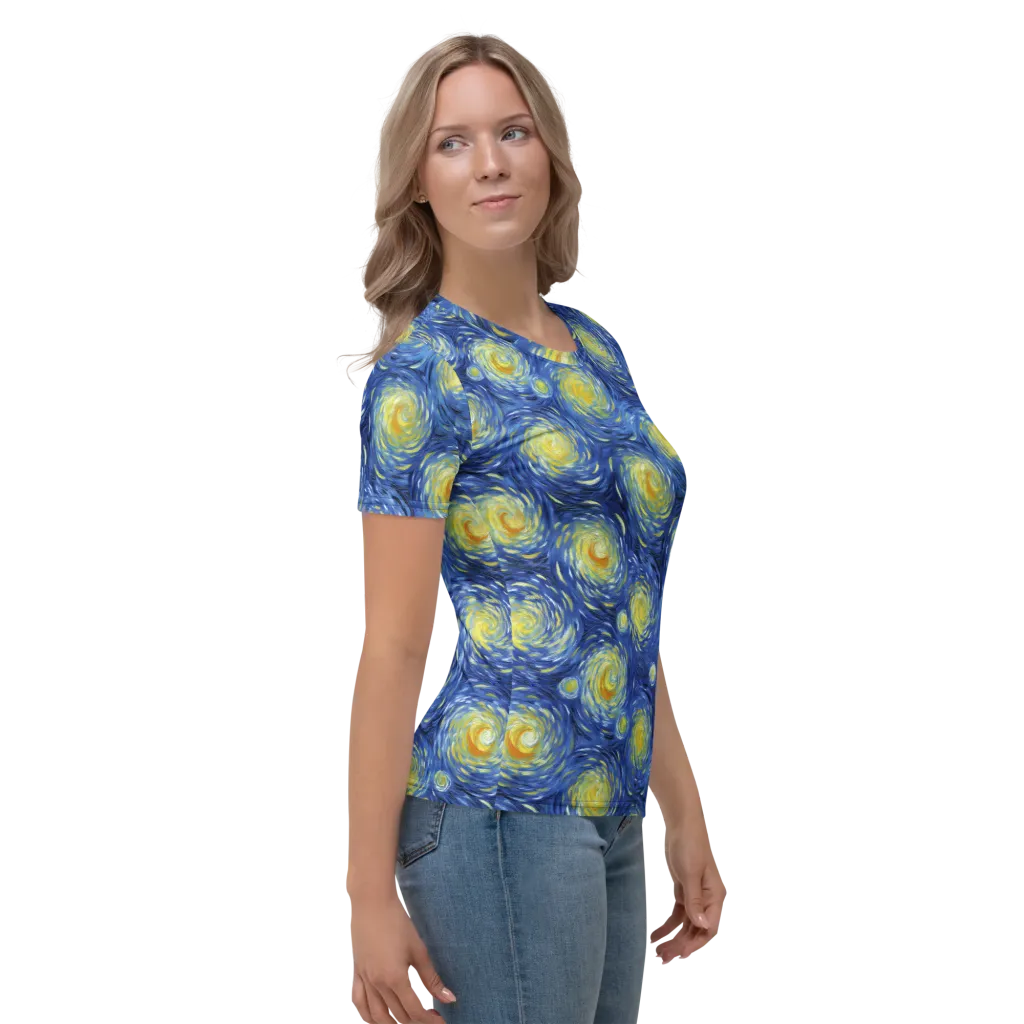 Celestial Whirl on Women's Crew Neck T-Shirt — Right