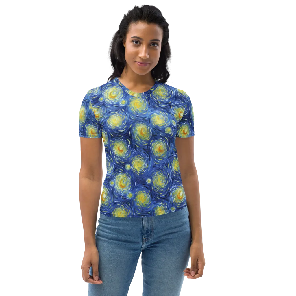 Celestial Whirl on Women's Crew Neck T-Shirt — Front