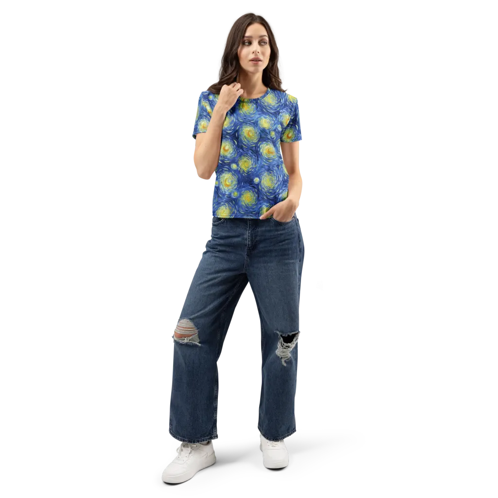Celestial Whirl on Women's Crew Neck T-Shirt — Front