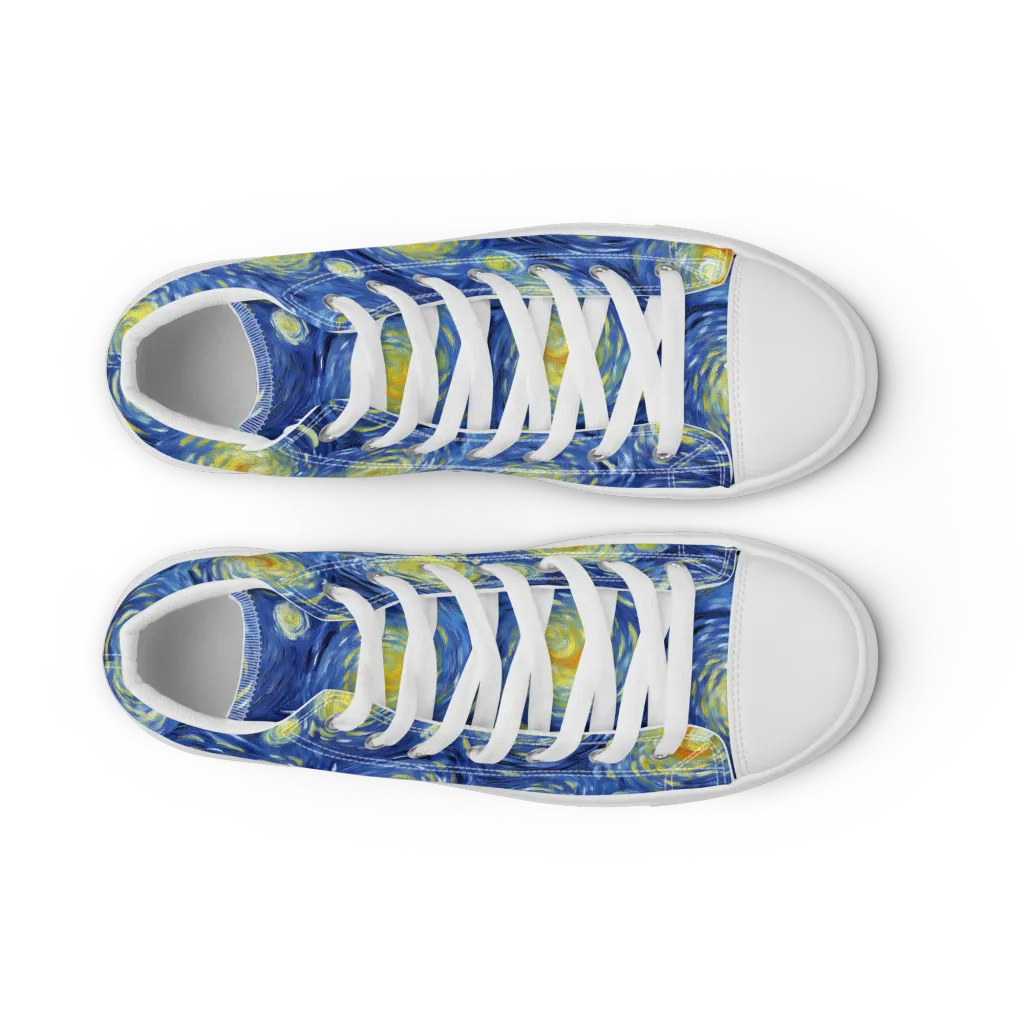 Celestial Whirl on Women's High Top Canvas Shoes — Front