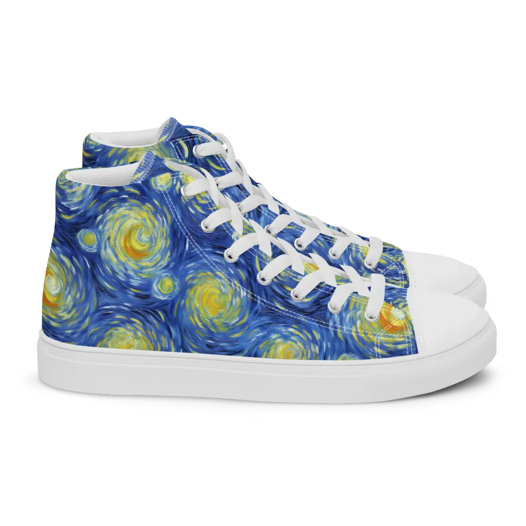 Celestial Whirl on Women's High Top Canvas Shoes — Right