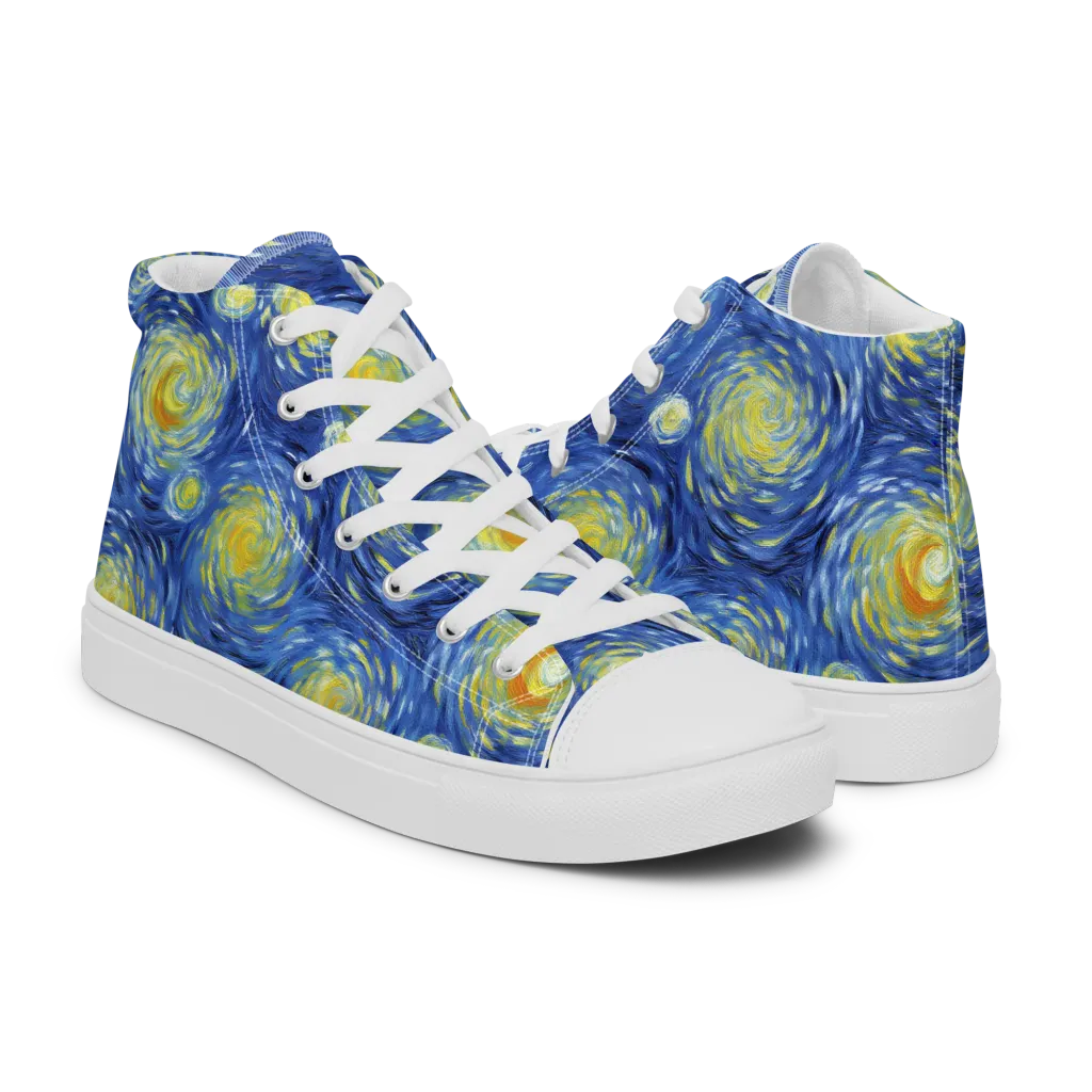 Celestial Whirl on Women's High Top Canvas Shoes — Right