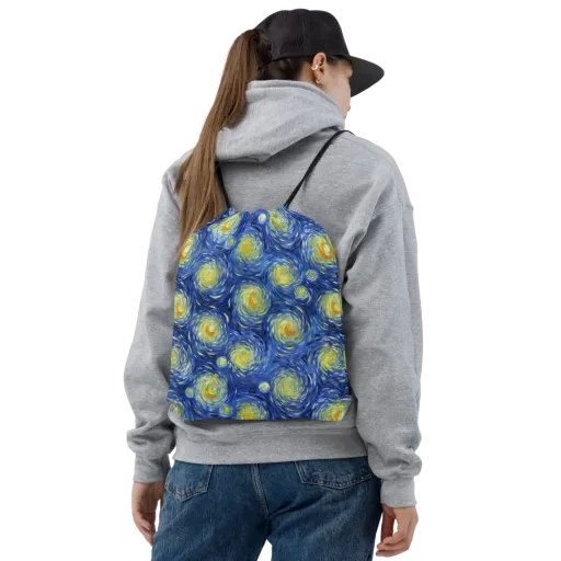 Celestial Whirl on a Drawstring Bag