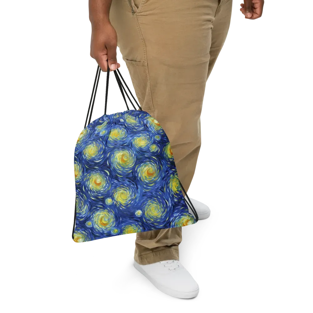 Celestial Whirl on Drawstring Bag — Front