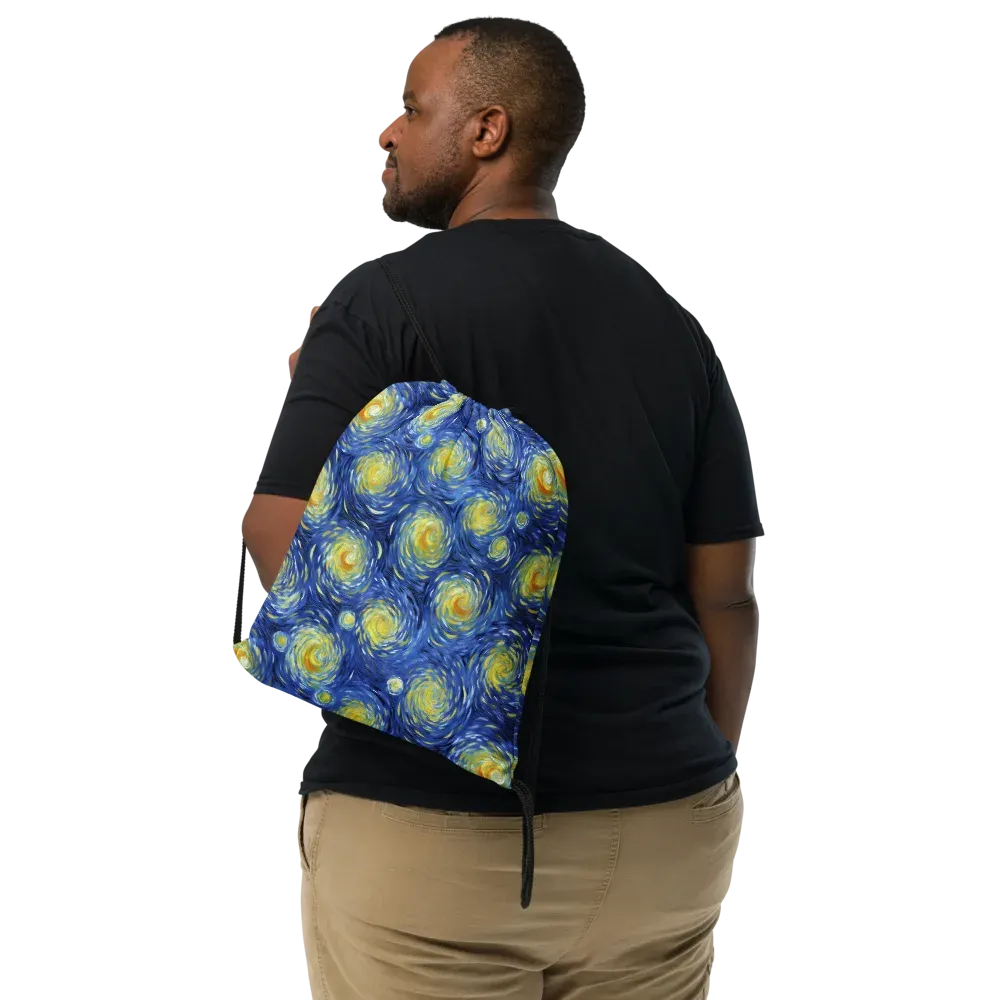 Celestial Whirl on Drawstring Bag — Front