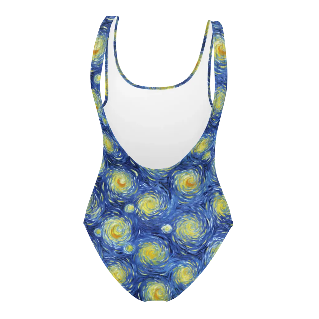 Celestial Whirl on One-Piece Swimsuit — Back