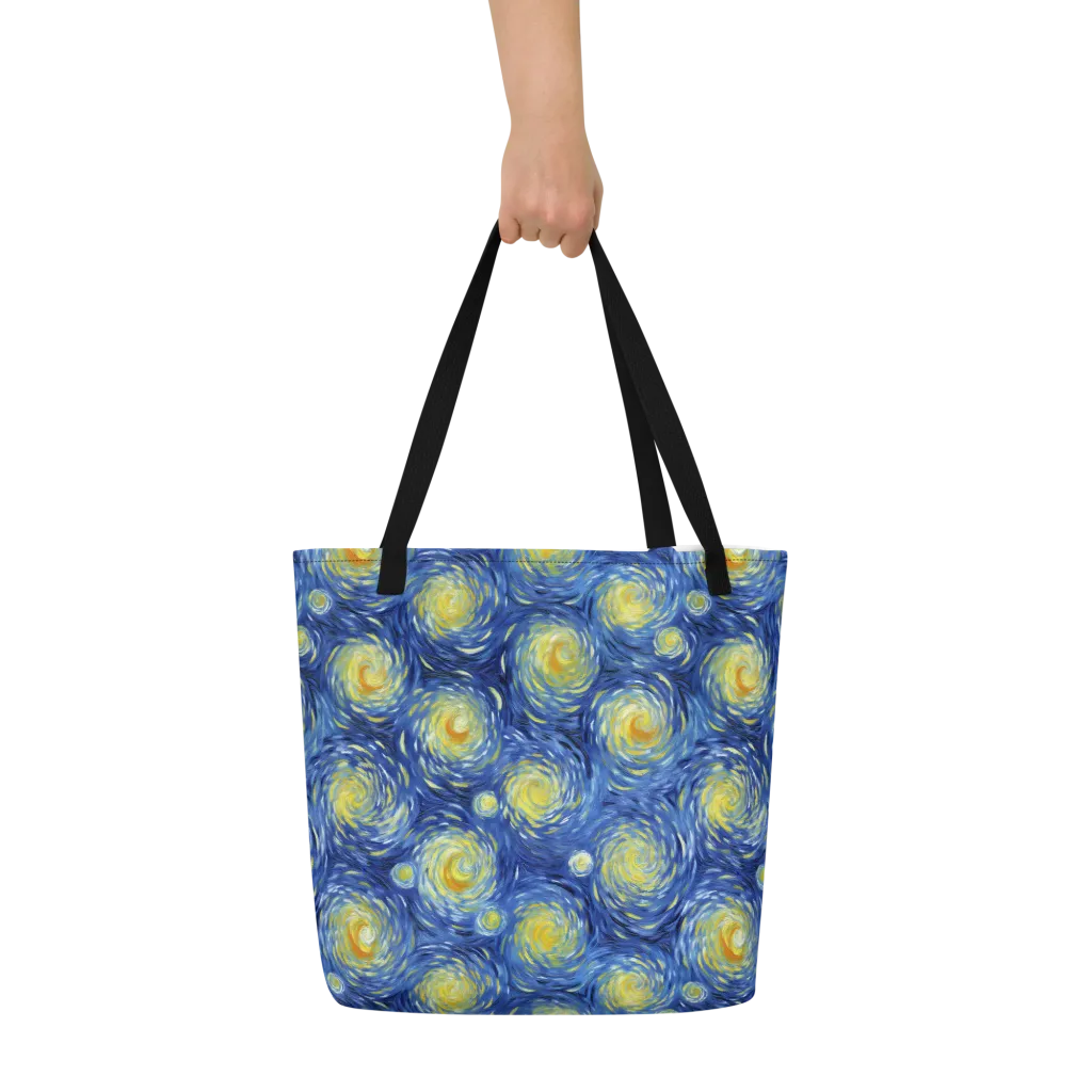 Celestial Whirl on Large Tote Bag W/ Pocket — Front