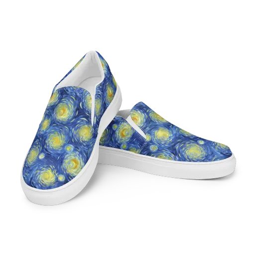 Celestial Whirl on a Women's Slip-On Canvas Shoes