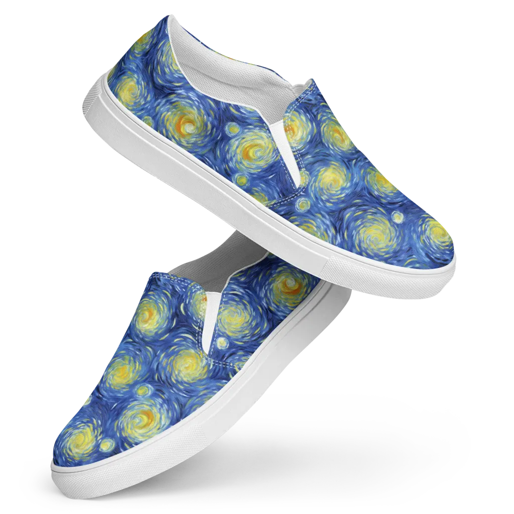 Celestial Whirl on Women's Slip-On Canvas Shoes — Front
