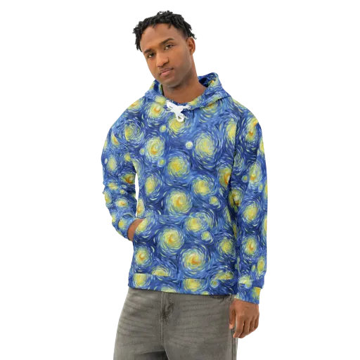 Celestial Whirl on a Cotton Hoodie