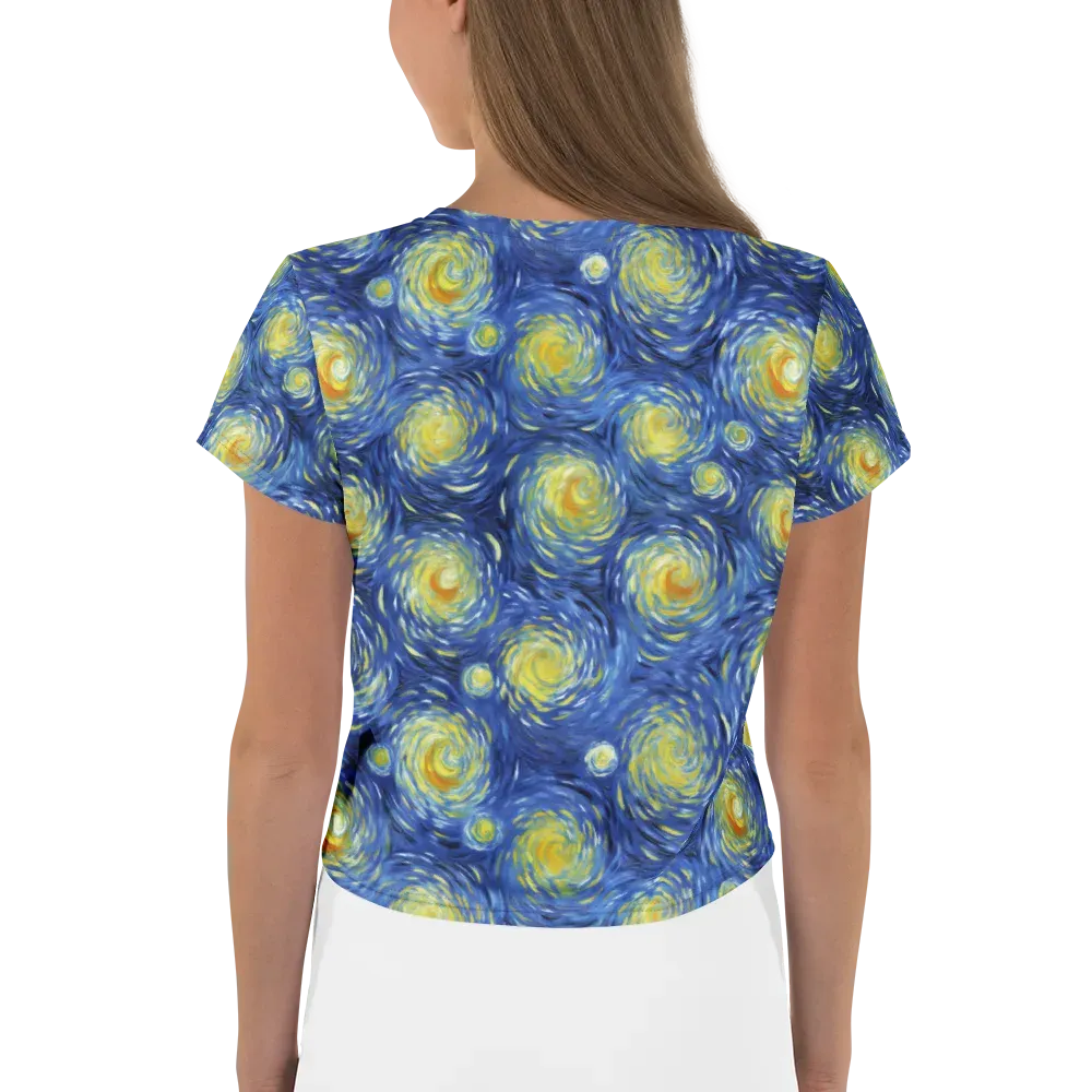 Celestial Whirl on Crop Tee — Back