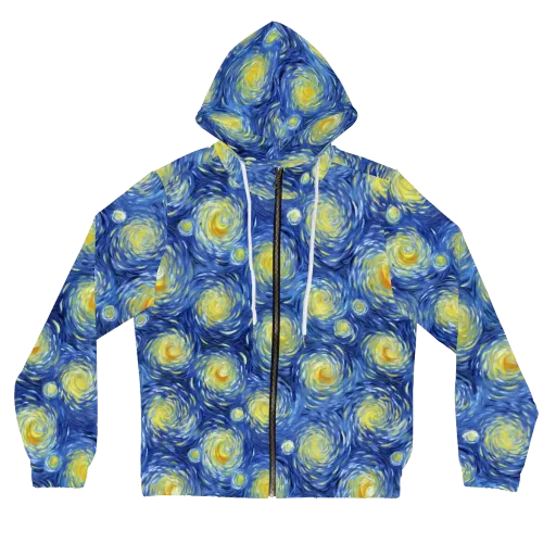 Celestial Whirl on a Women's Full-Zip Hoodie