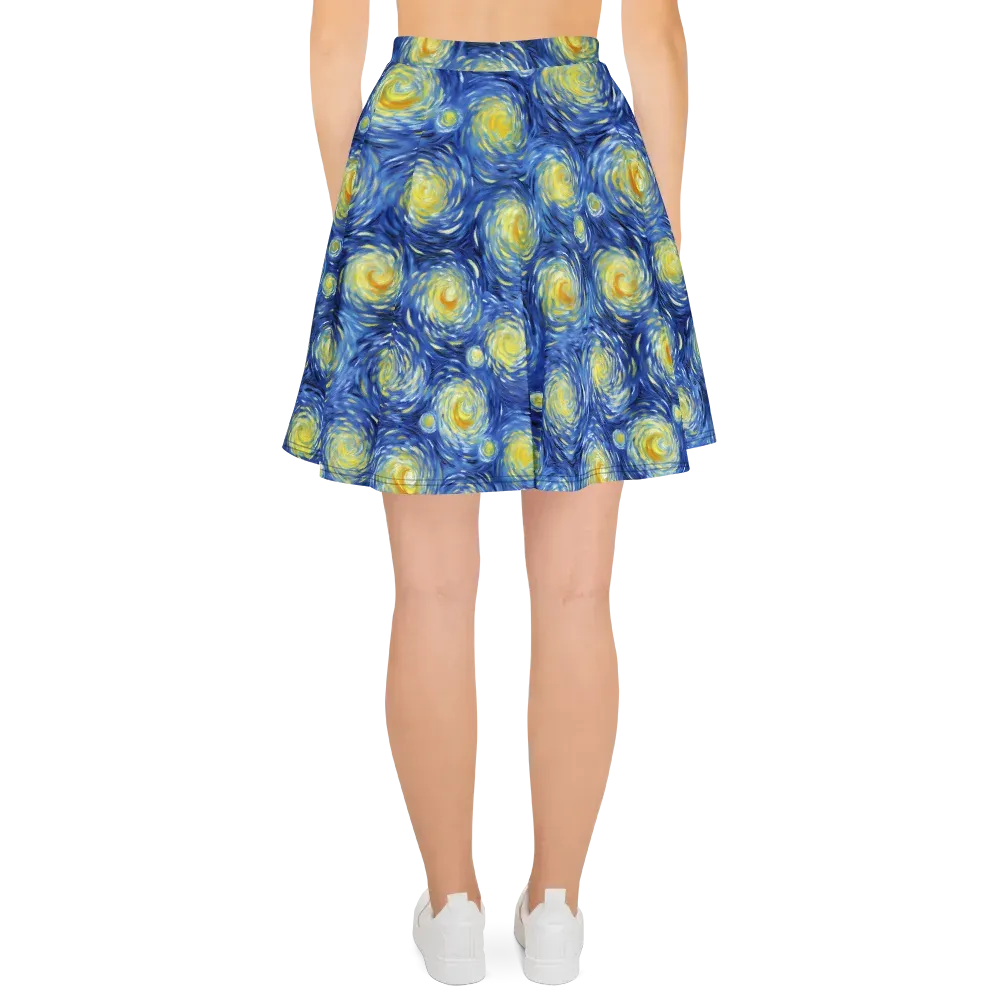 Celestial Whirl on Skater Skirt — Back