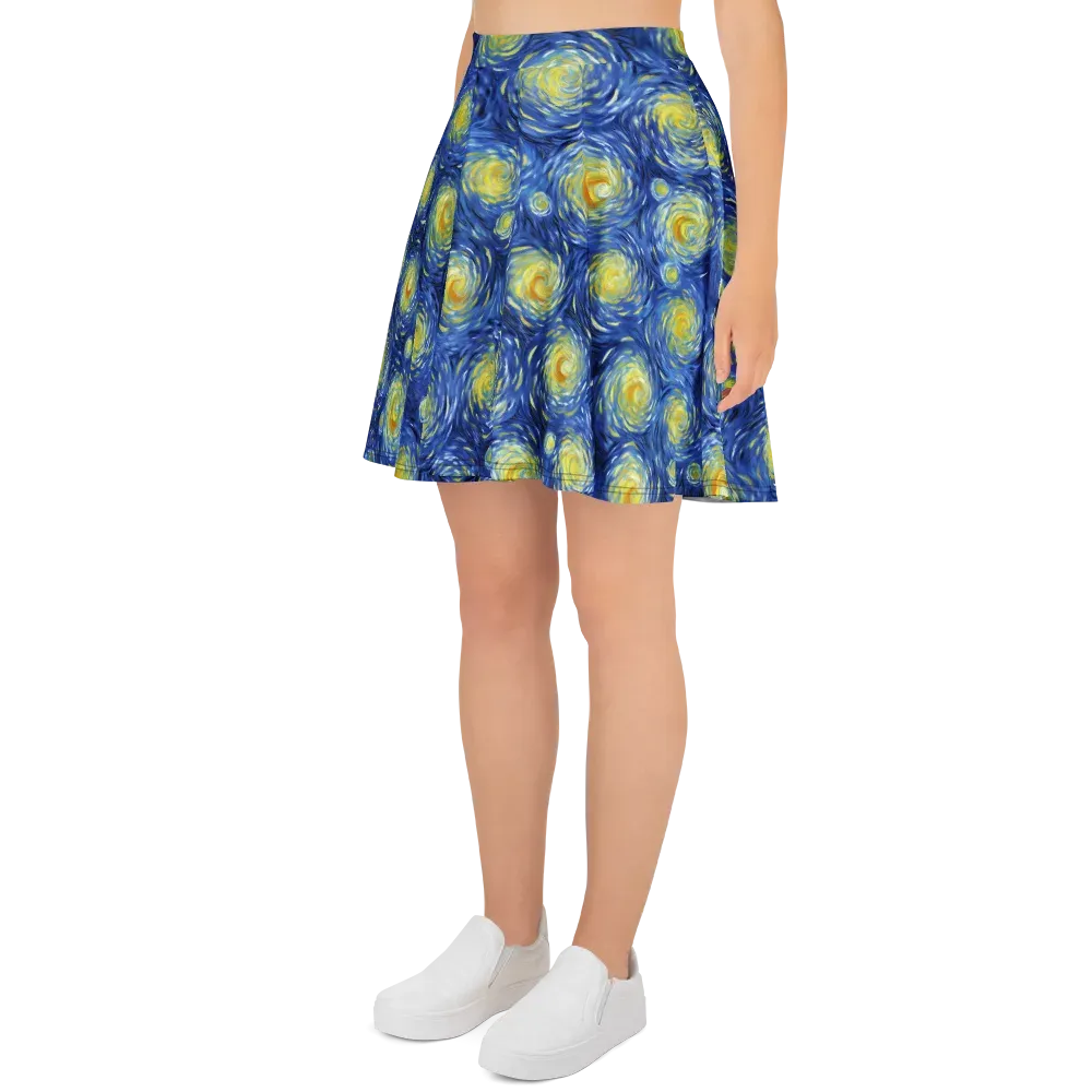 Celestial Whirl on Skater Skirt — Left