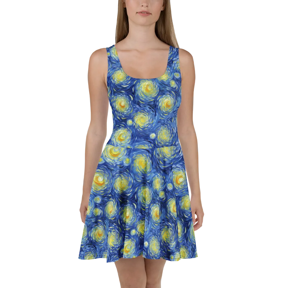 Celestial Whirl on Skater Dress — Front