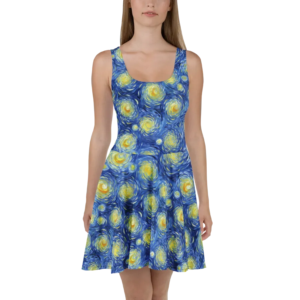 Celestial Whirl on Skater Dress — Front