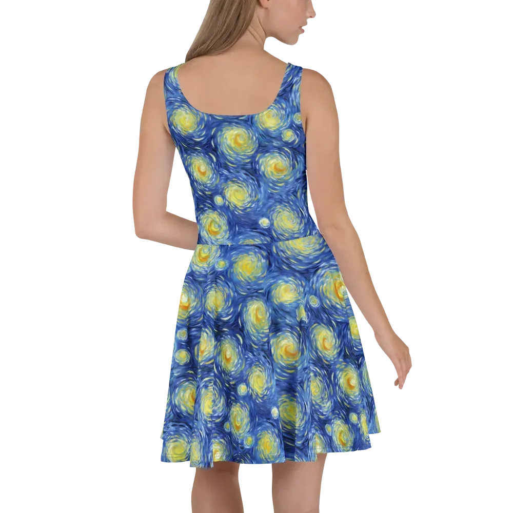 Celestial Whirl on Skater Dress — Back