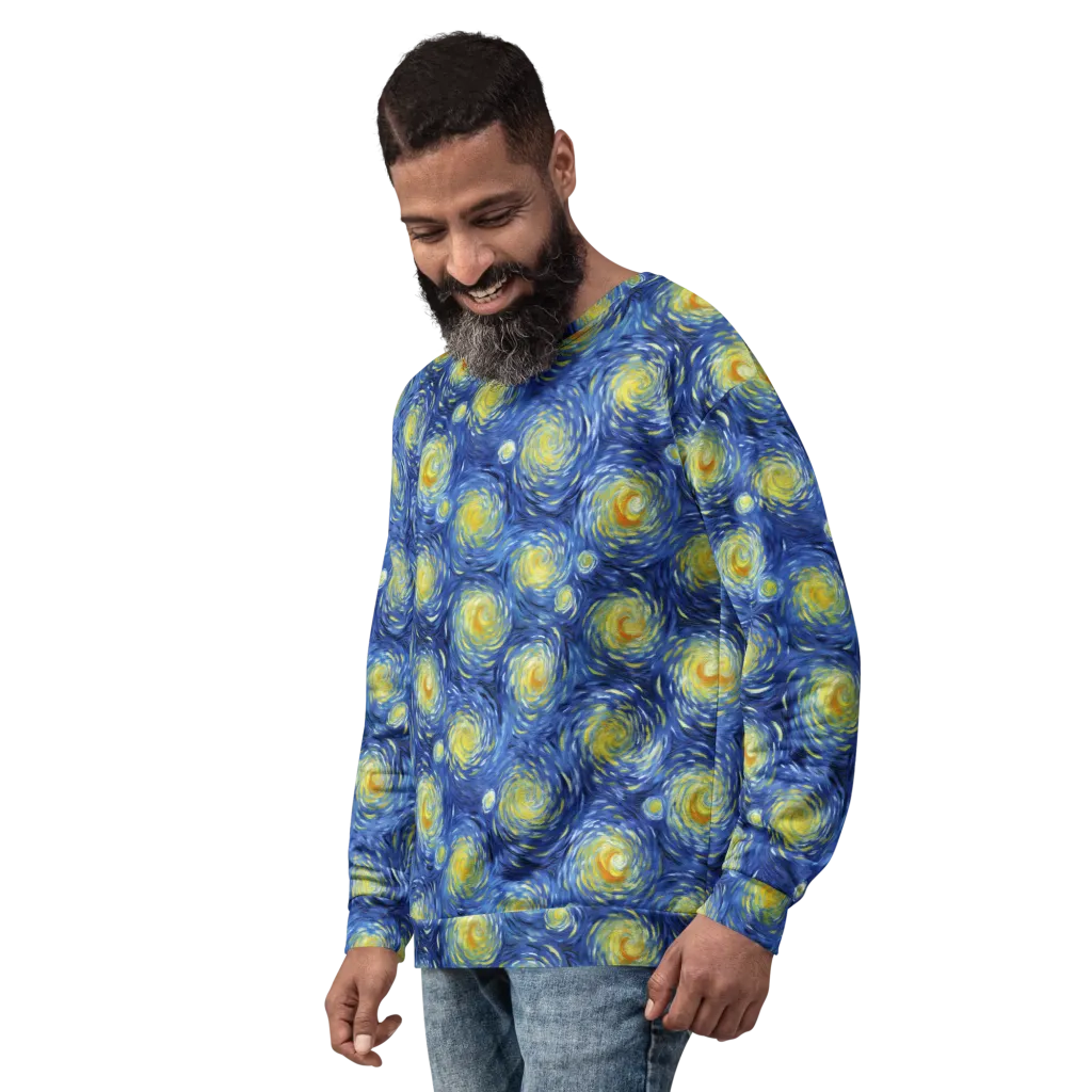 Celestial Whirl on Sweatshirt — Left Front