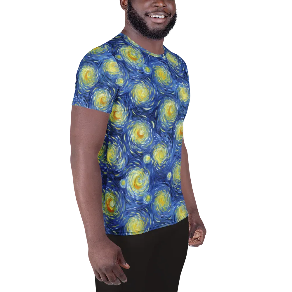 Celestial Whirl on Men's Athletic T-Shirt — Right