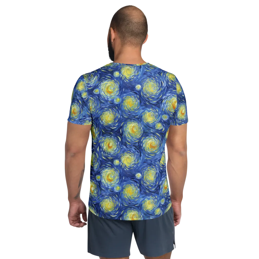 Celestial Whirl on Men's Athletic T-Shirt — Back