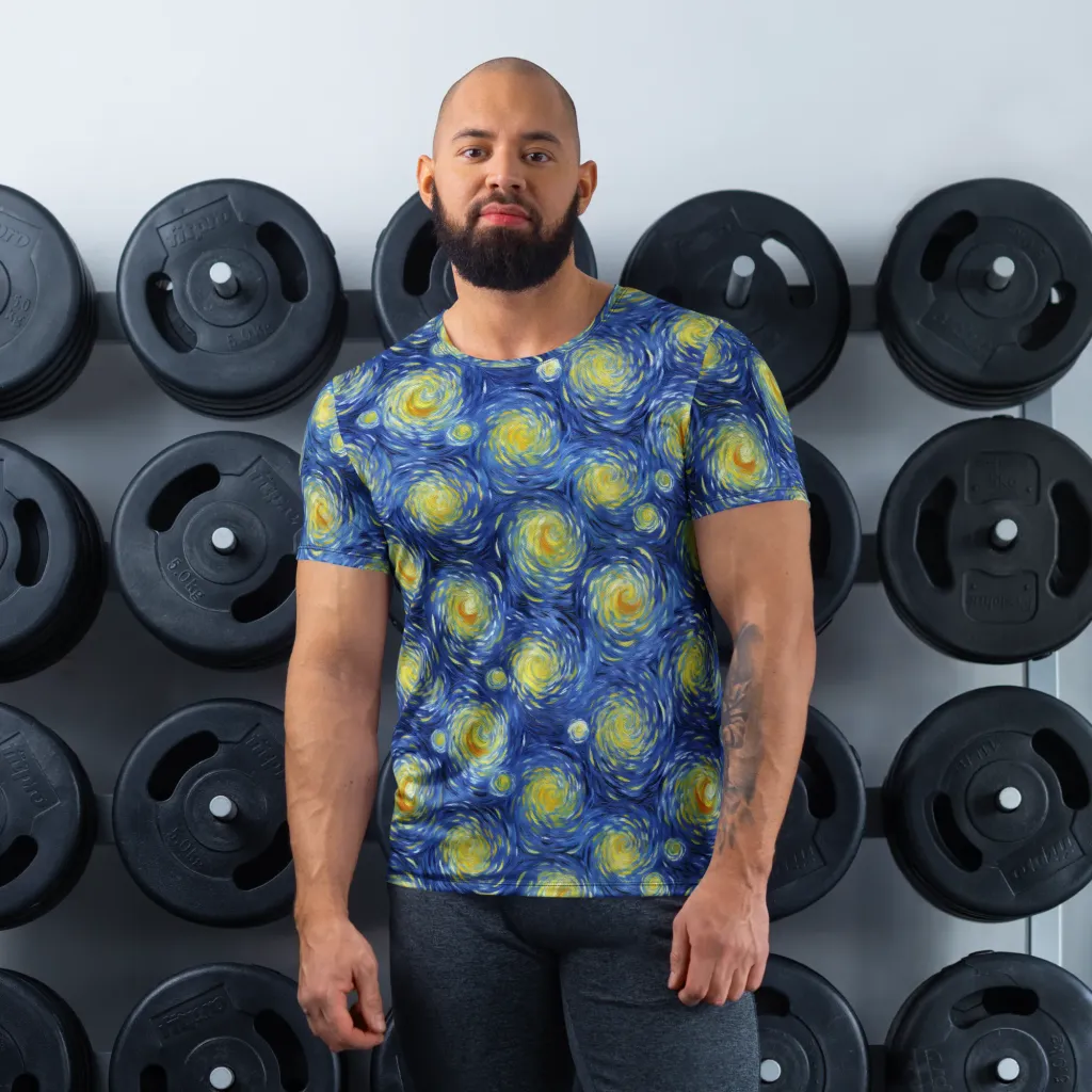 Celestial Whirl on Men's Athletic T-Shirt — Front