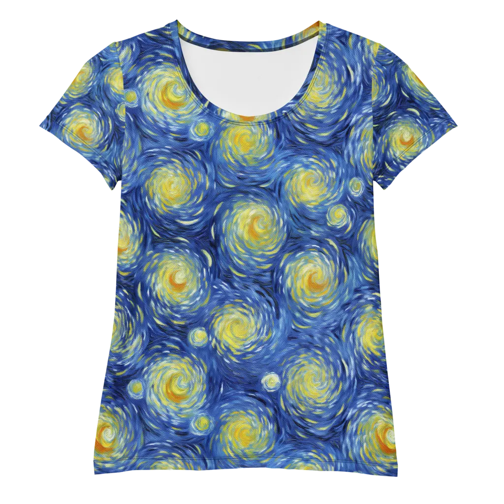 Celestial Whirl on Women's Athletic T-Shirt — Front