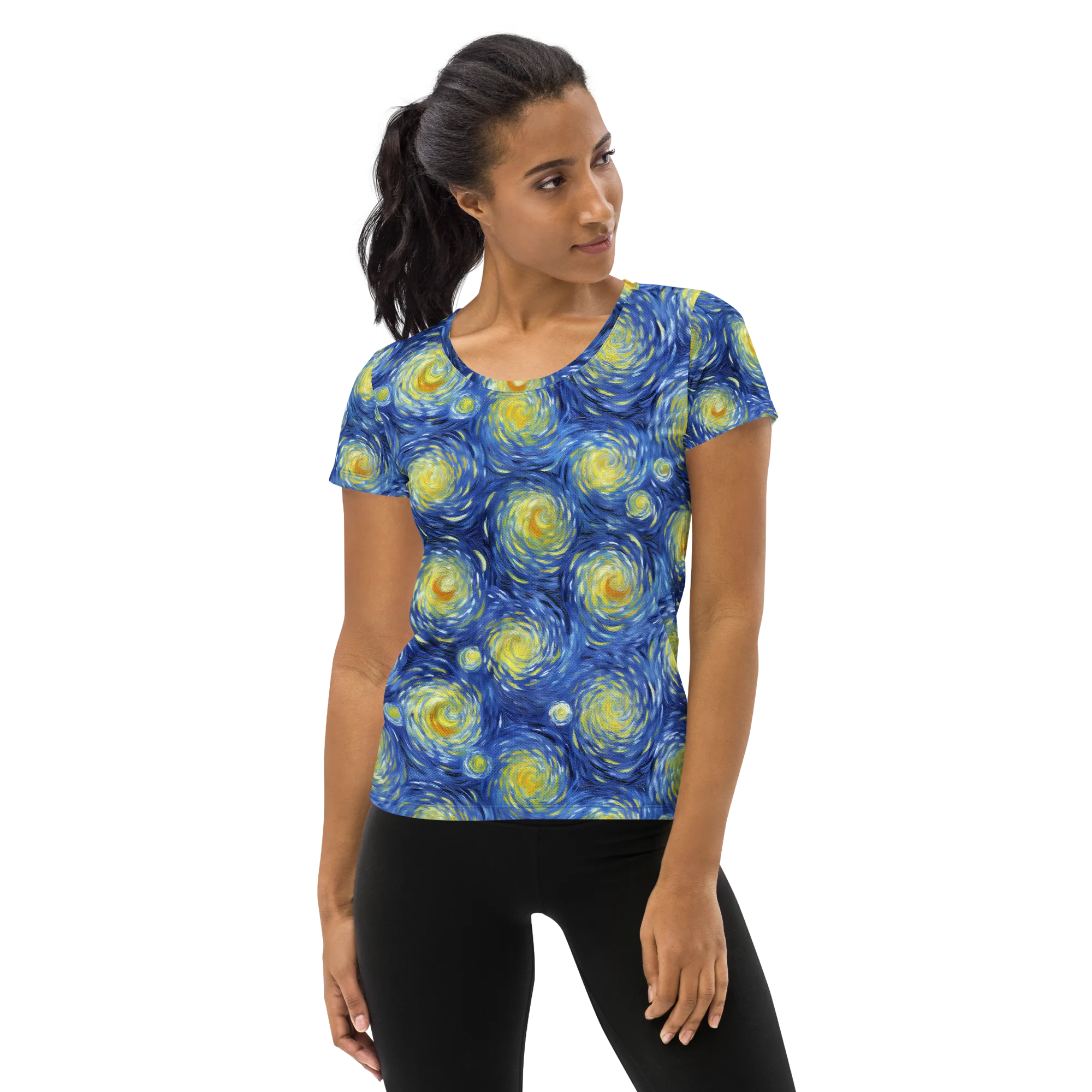 Celestial Whirl on Women's Athletic T-Shirt — Front