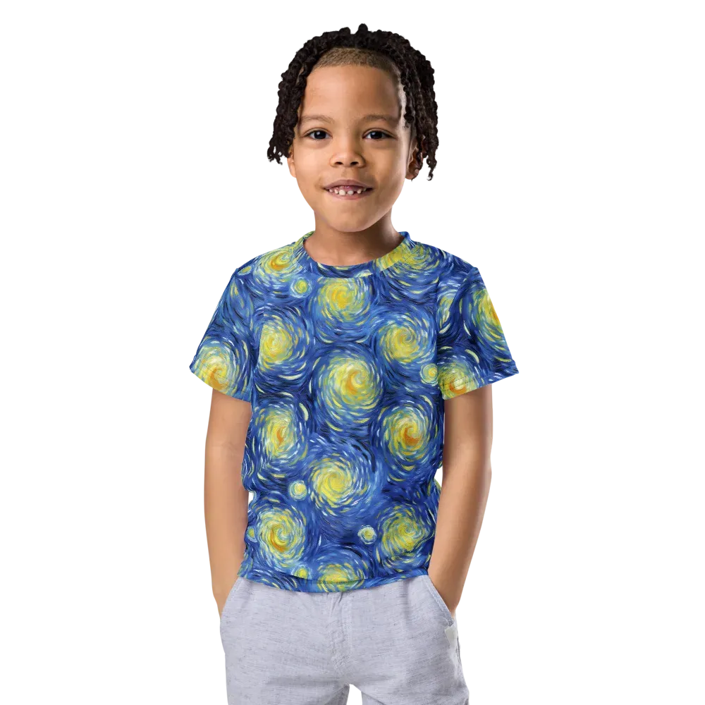 Celestial Whirl on Kids Crew Neck T-Shirt — Front