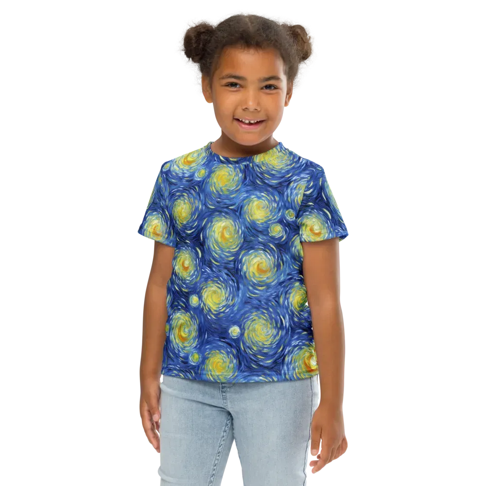 Celestial Whirl on Kids Crew Neck T-Shirt — Front