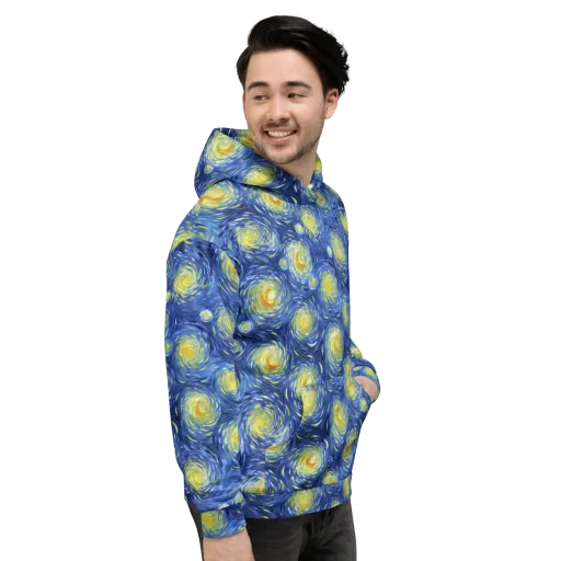 Celestial Whirl on a Hoodie