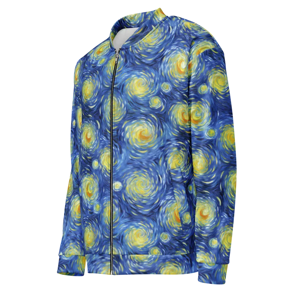 Celestial Whirl on Bomber Jacket — Left Front