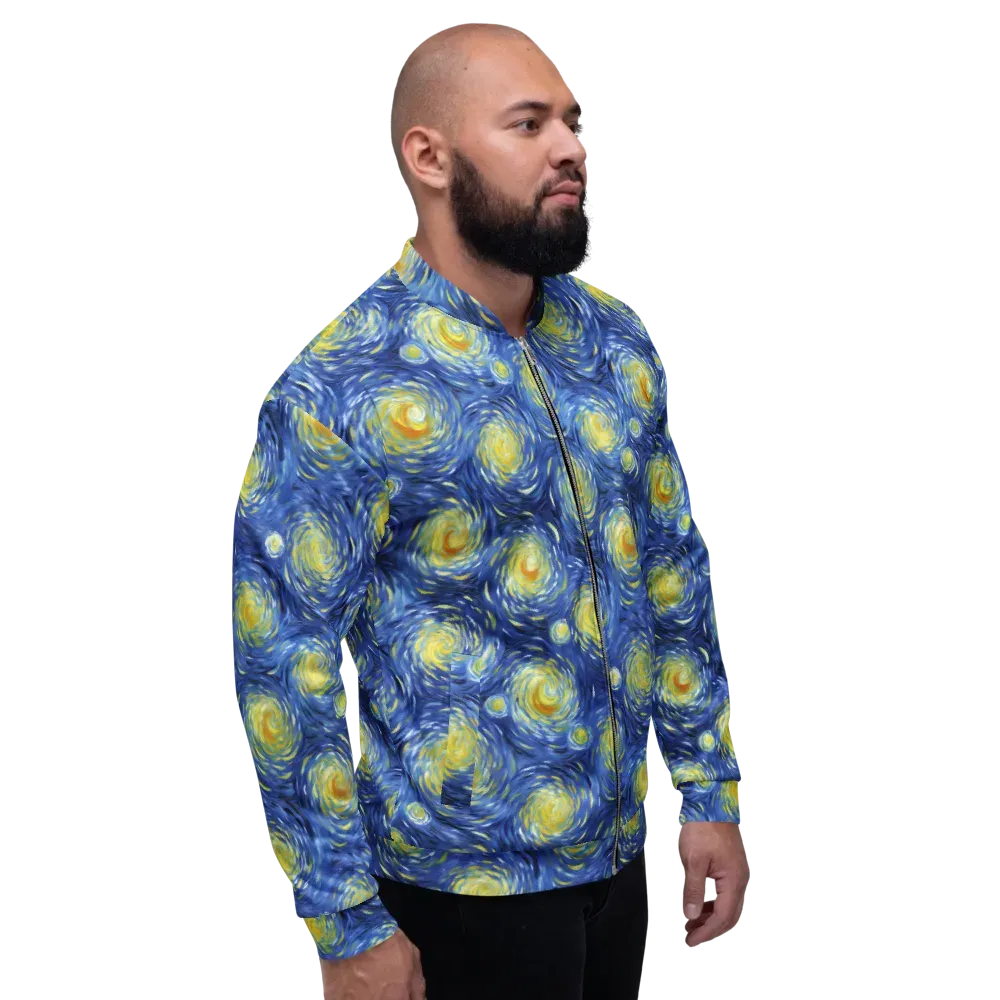 Celestial Whirl on Bomber Jacket — Right