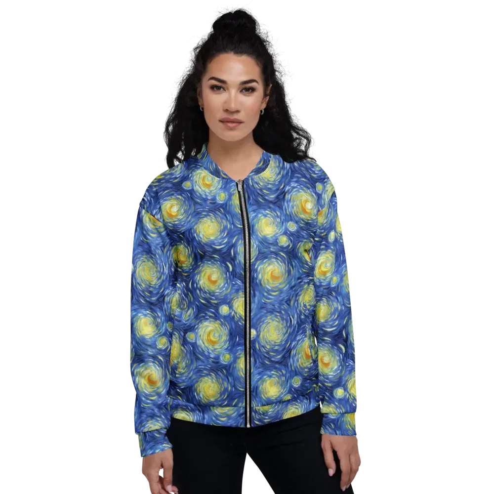 Celestial Whirl on Bomber Jacket — Front