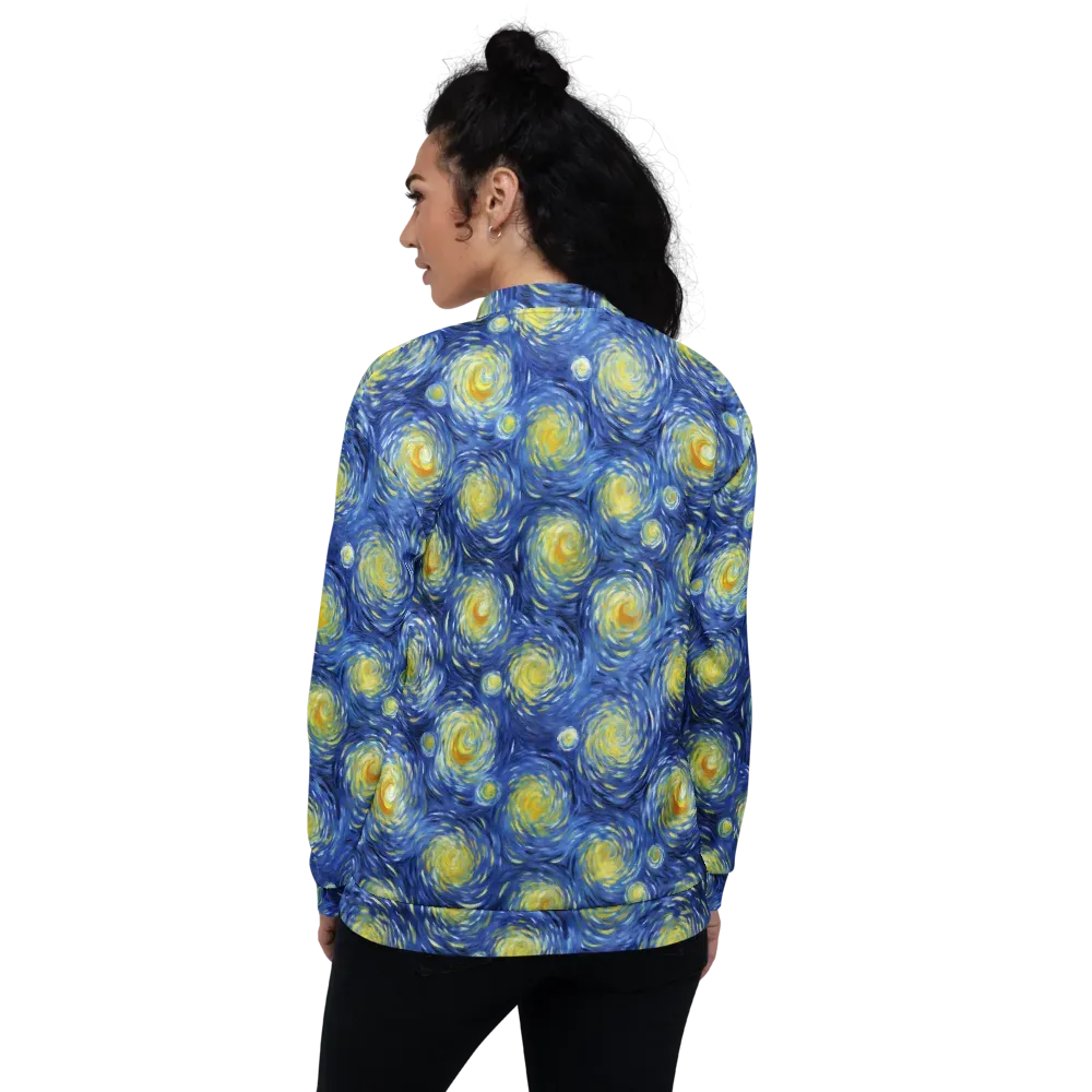 Celestial Whirl on Bomber Jacket — Back
