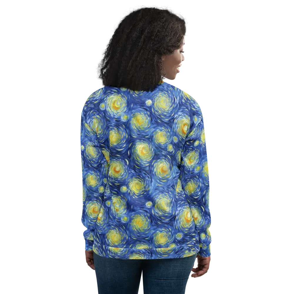Celestial Whirl on Bomber Jacket — Back