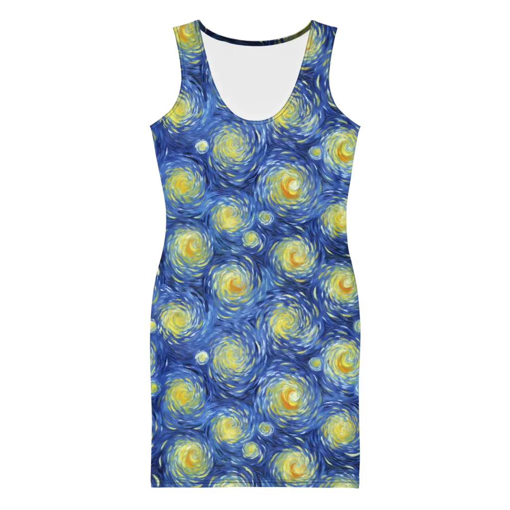 Celestial Whirl on Bodycon Dress — Front