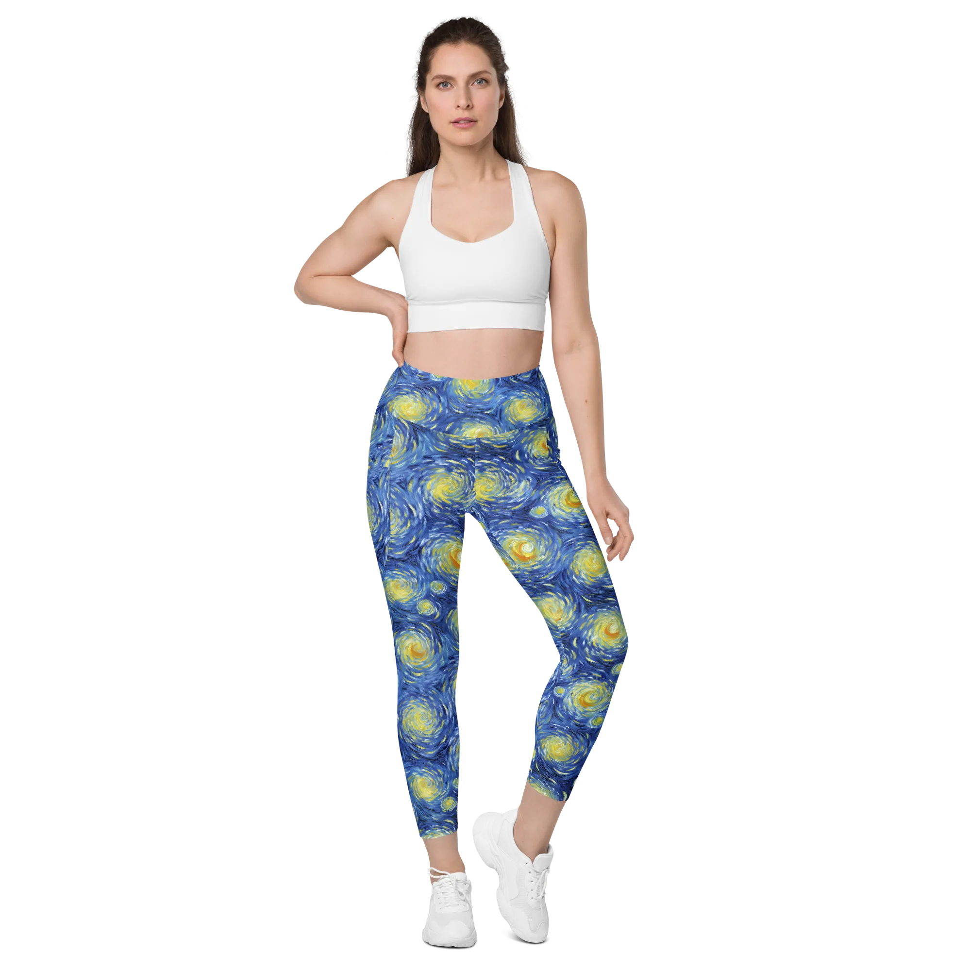 Celestial Whirl on Leggings with Pockets — Front