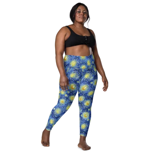 Celestial Whirl on a Leggings with Pockets