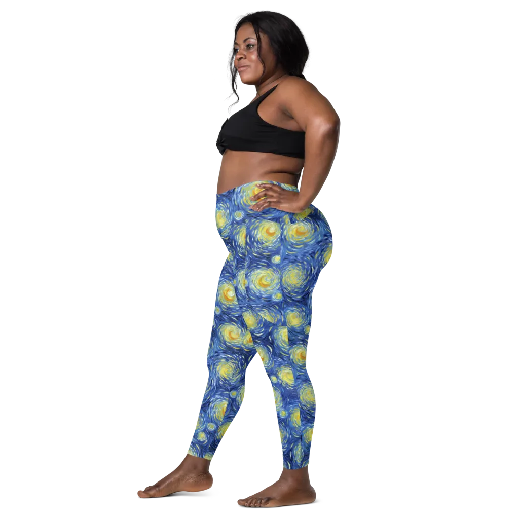 Celestial Whirl on Leggings with Pockets — Left