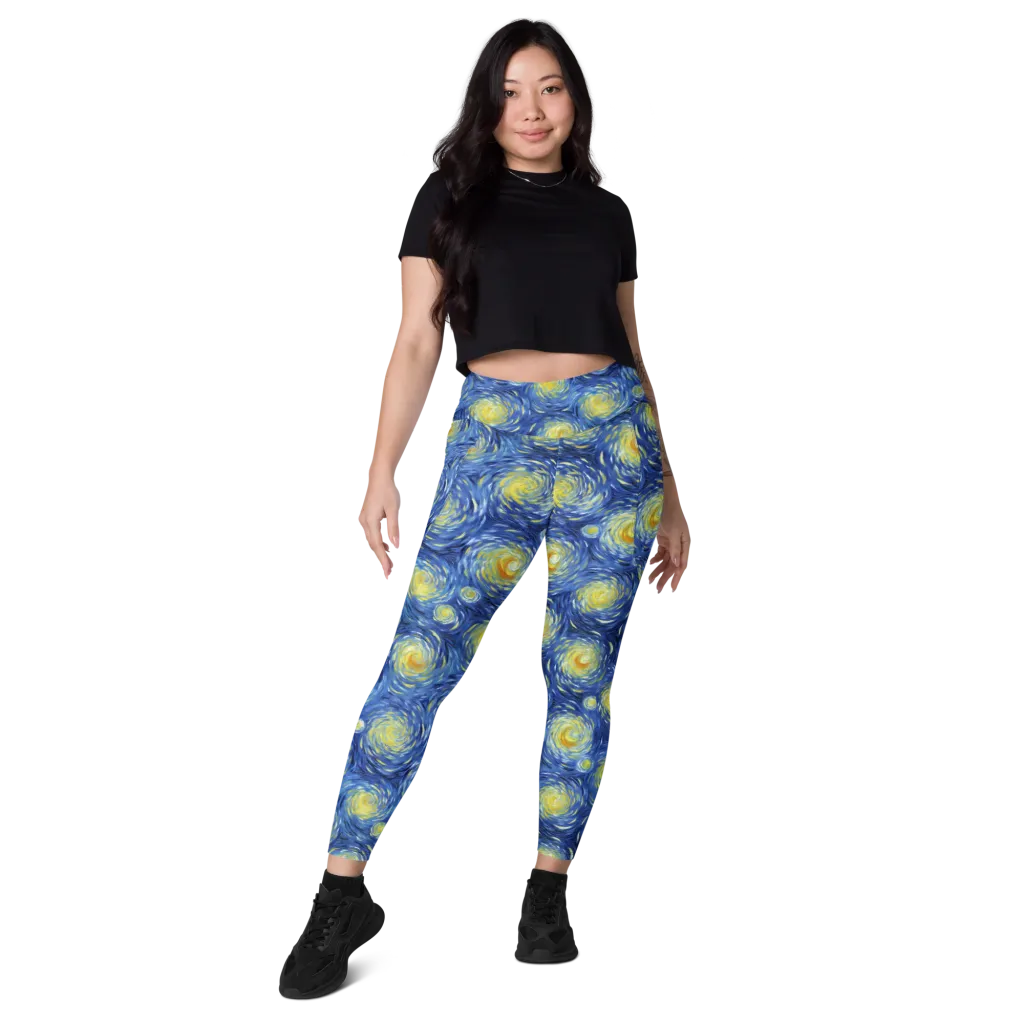 Celestial Whirl on Leggings with Pockets — Front