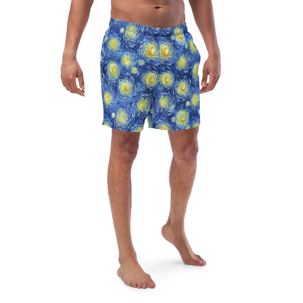 Celestial Whirl on Swim Trunks — Front
