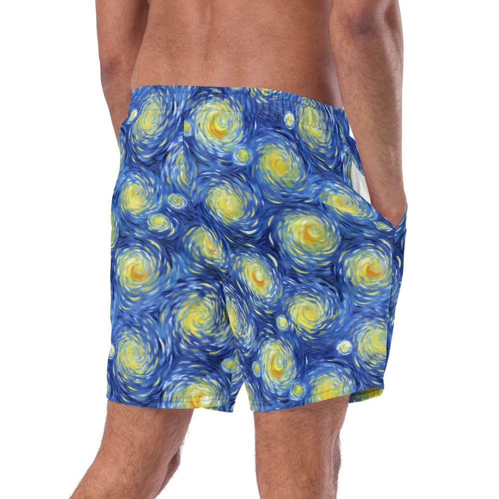 Celestial Whirl on Swim Trunks — Right Back