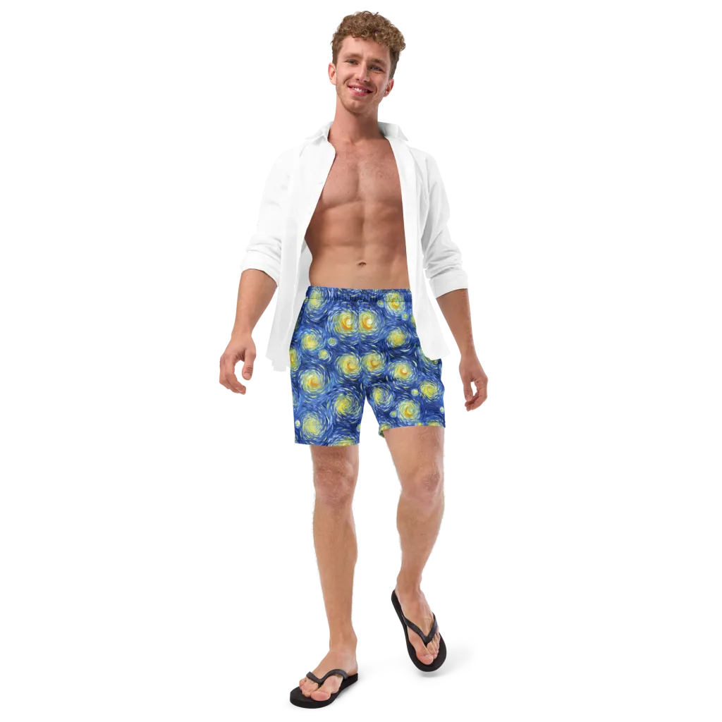 Celestial Whirl on Swim Trunks — Front